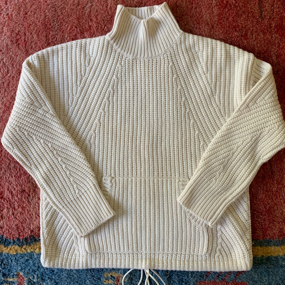 J. Crew Cream Turtleneck Cable-Knit Ski Sweater